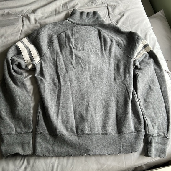 Hollister Riders Laguna Sweatshirt Zip Front Vintage Distressed Medium Gray Y2K - Picture 9 of 15